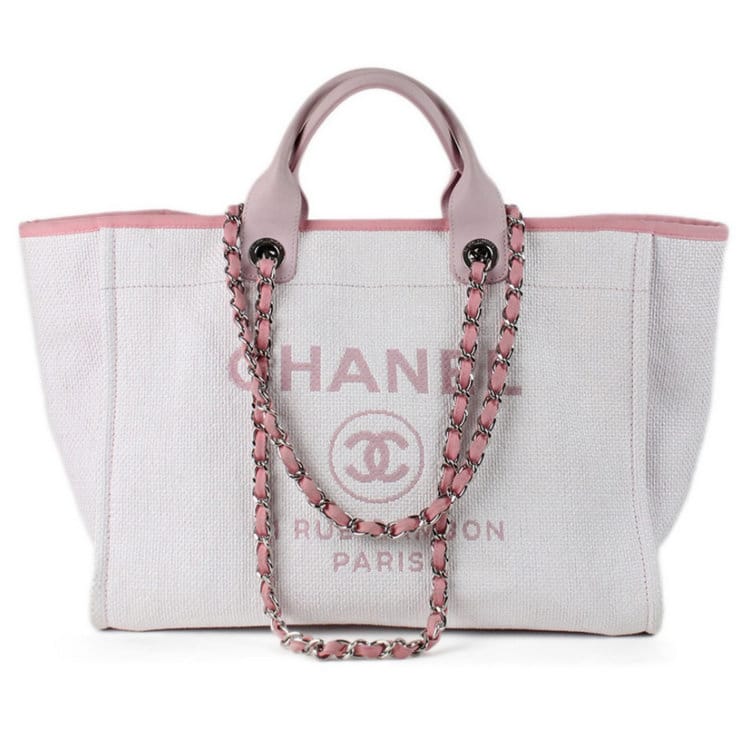 chanel pink deauville totes Copy 1