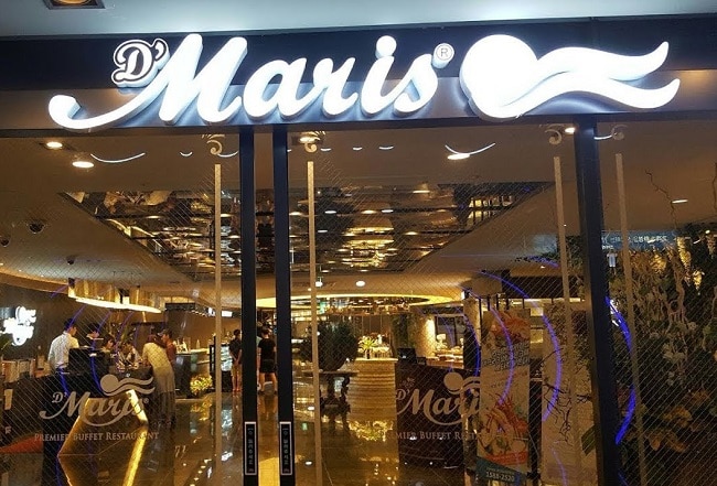 D'MARIS là Top 10 Nhà hàng ngon nhất ở Quận 7 - TP. Hồ Chí Minh