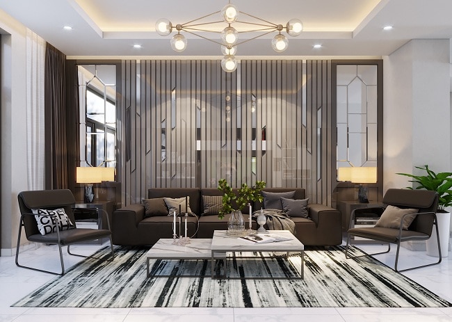 Mẫu thiết kế phòng khách nhà phố Thehousedesign