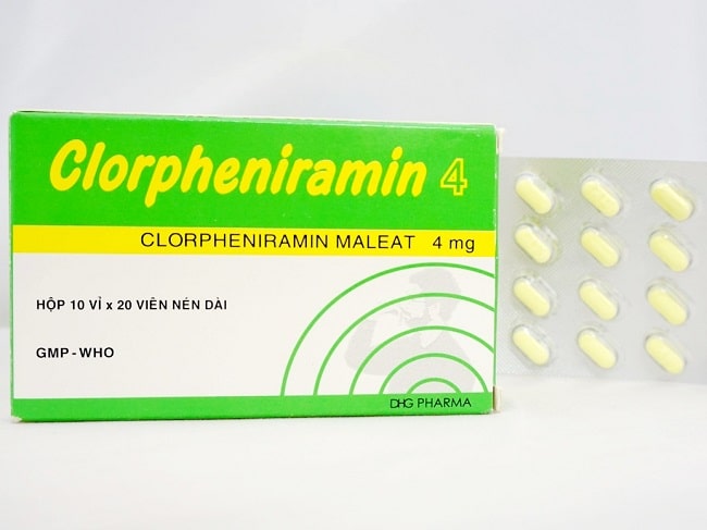 Clorpheniramin 4 là Top 10 Sản phẩm thuốc chống dị ứng tốt nhất hiện nay