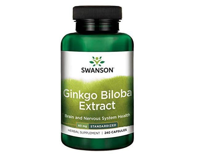 Swanson Ginkgo Biloba là Top 10 Loại thuốc bổ não cho học sinh tốt nhất hiện nay
