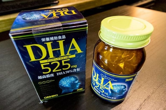 Thuốc bổ não DHA 525 Orihiro là Top 10 Loại thuốc bổ não tăng cường trí nhớ tốt nhất hiện nay