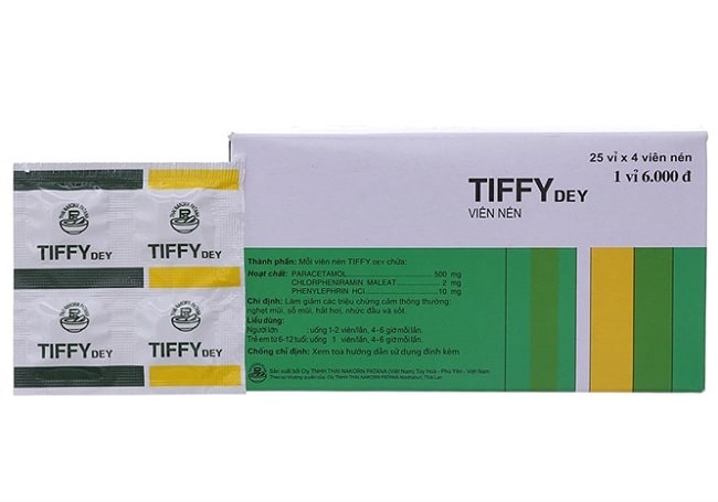 Tiffy là Top 10 Loại thuốc hạ sốt dành cho người lớn thông dụng nhất