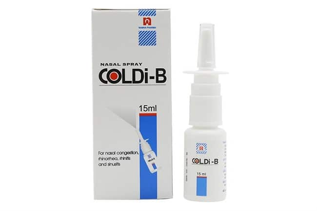 Thuốc xịt mũi Coldi-B là Top 5 Loại thuốc xịt viêm mũi dị ứng tốt nhất