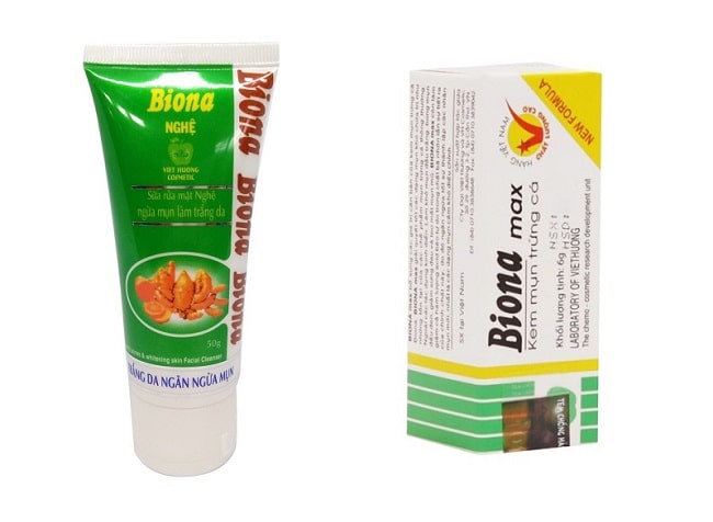 Bionamax và Biona Termeric Acne Cream là Top 10 Thuốc / Kem Trị Mụn Giá Rẻ Tốt Nhất Hiện Nay