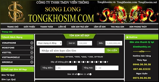 Web Tổng Kho Sim là TOP 10 web bán sim số đẹp TPHCM uy tín giá rẻ