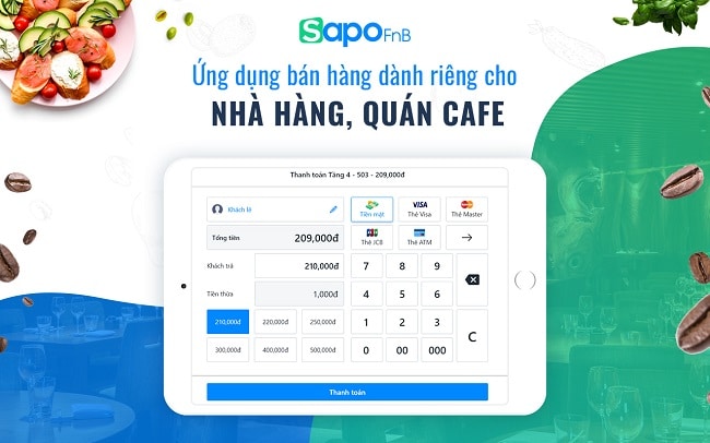 Phần mềm quản lý quán cafe Sapo
