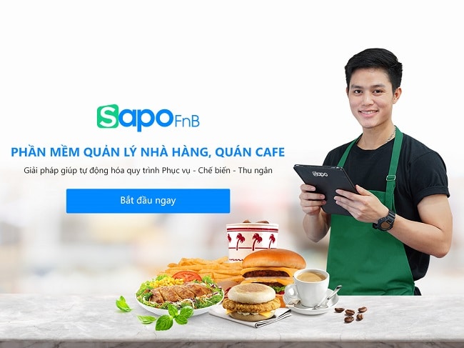 Phần mềm quản lý nhà hàng Sapo
