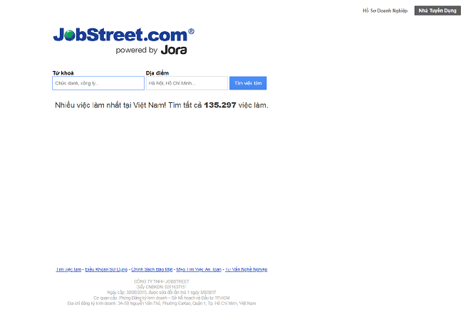 Jobstreet.vn là Top 10 website tuyển dụng việc làm uy tín nhất năm 2019