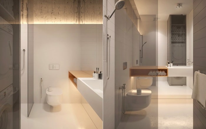 Thiết kế phòng tắm theo phong cách tối giản