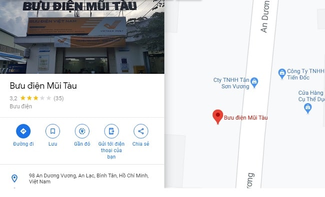 Bưu điện quận Bình Tân - Mũi Tàu