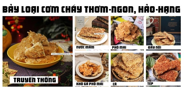 7 loại cơm cháy thơm ngon tại Rụm