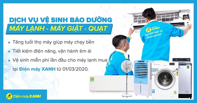 Dịch vụ vệ sinh máy lạnh uy tín TPHCM-Điện máy xanh