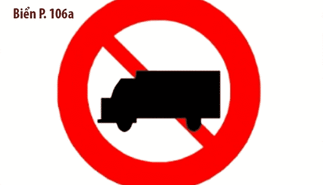 Biển báo cấm xe tải 106a