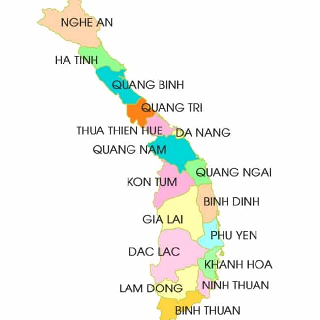 Khoảng cách từ thành phố Hồ Chí Minh đến các miền trung là bao xa?