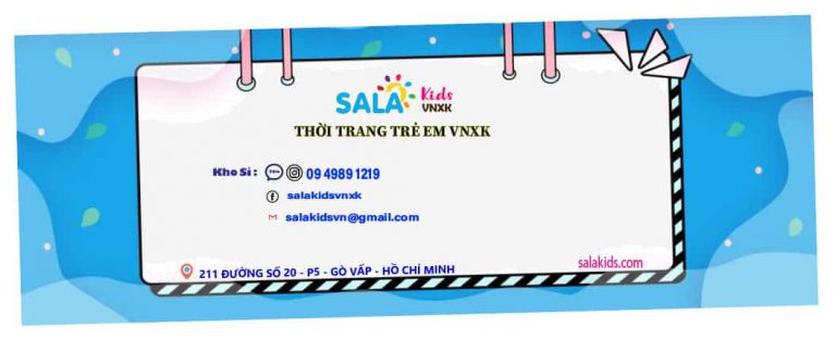 Sala Kids – Xưởng may quần áo trẻ em VNXK “giá siêu rẻ” TPHCM