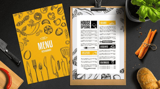 In ấn menu tại Hoàng Nam