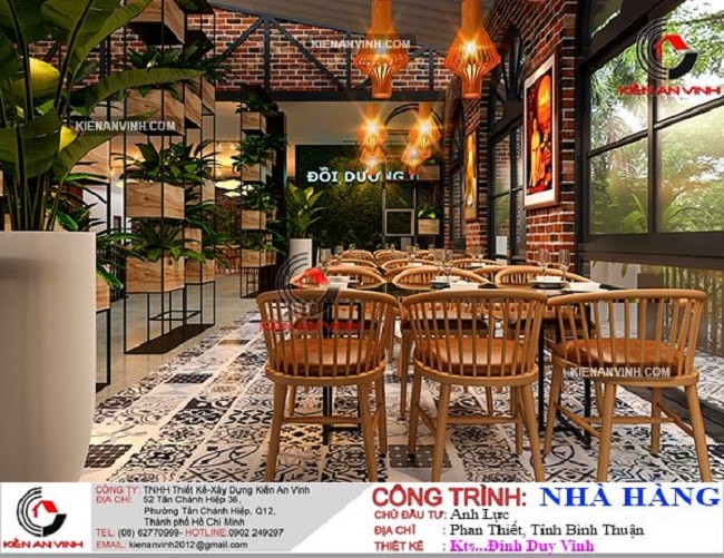 Mẫu thiết kế nhà hàng tại Kiến An Vinh