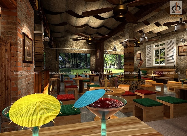 Mẫu thiết kế quán Cafe của Mộc Decor