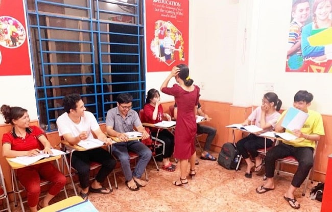 Lớp học tại Anh ngữ Saigon Vina