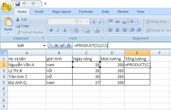 Hàm nhân trong excel là gì?