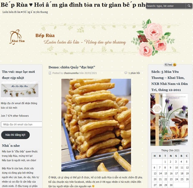 Website dạy nấu ăn Online