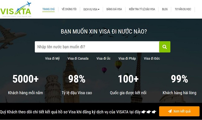 Dịch vụ làm visa TPHCM - Visata