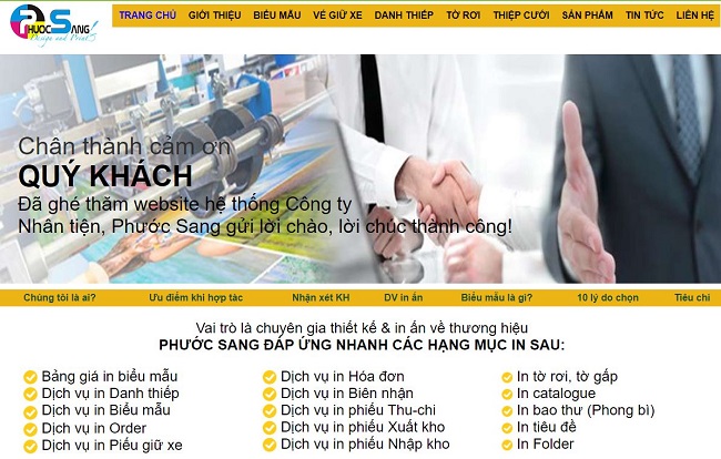 In ấn card Visit TPHCM - In ấn Phước Sang