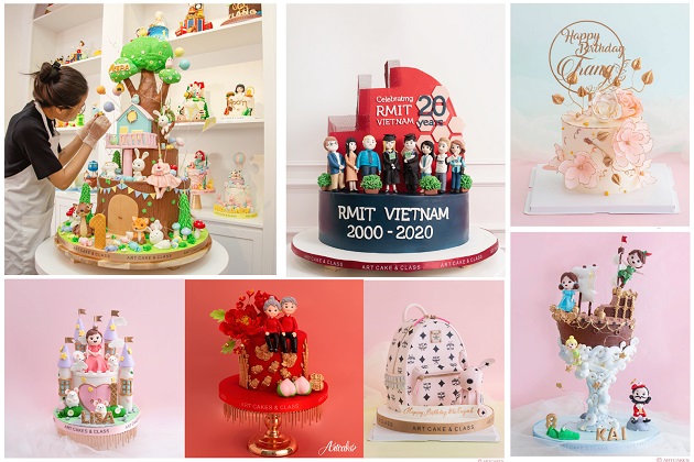 1 số mẫu bánh sinh nhật theo yêu cầu của Art Cakes 