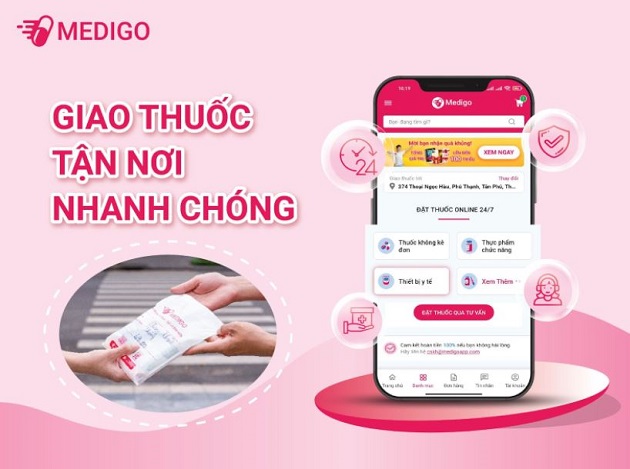Medigo là ứng dụng mua thuốc online 24/24 