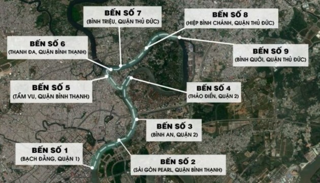 Lịch trình và giờ khởi hành của tuyến Water bus trên sông Sài Gòn