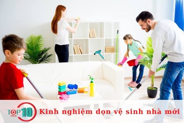 Một số nguyên tắc khi dọn vệ sinh nhà mới