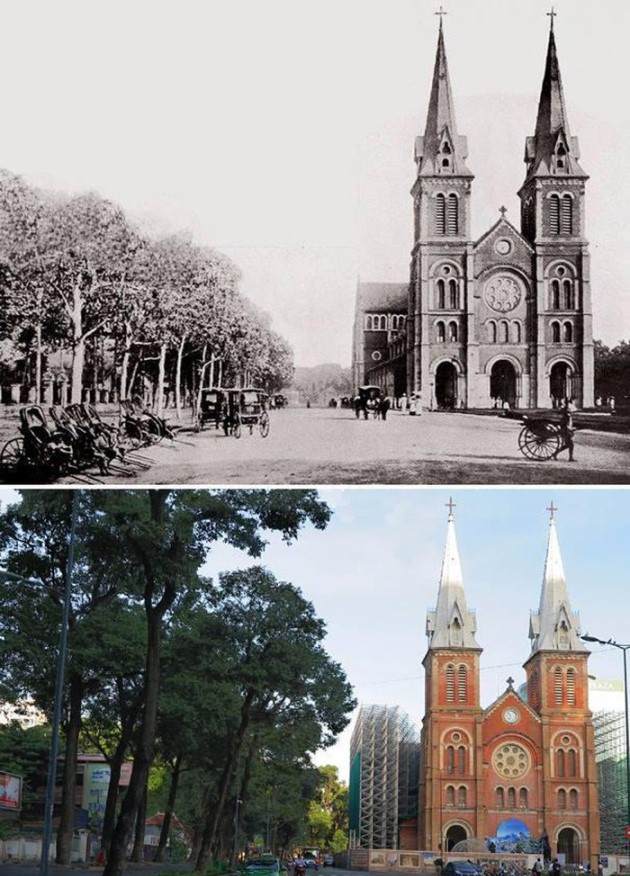 Kiến trúc Sài Gòn xưa và nay- Nhà thờ Đức Bà| Nguồn: Internet