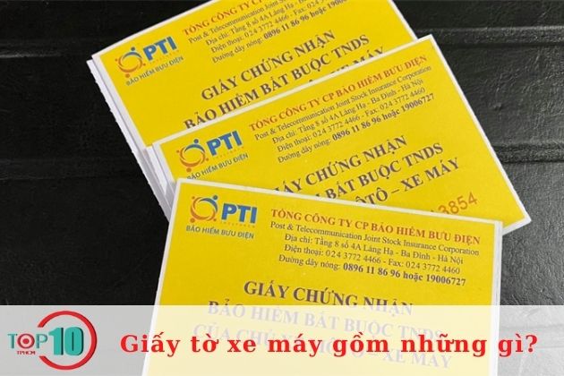 Giấy bảo hiểm trách nhiệm dân sự của chủ xe máy| Nguồn: Internet