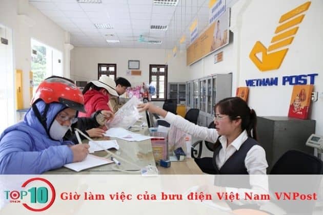 Giờ làm việc của bưu điện Hà Nội| Nguồn: VNPost