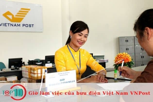 Giờ làm việc của bưu điện Việt Nam VNPost| Nguồn: VNPost