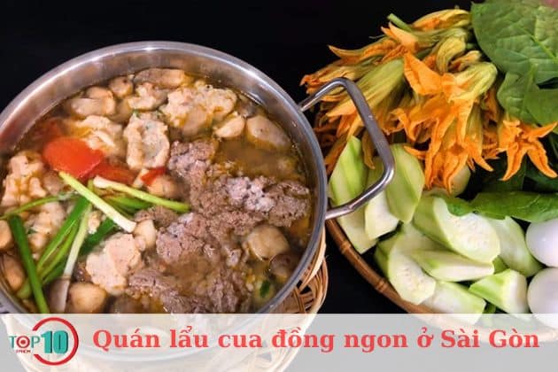 Quán lẩu cua đồng Cù Lao