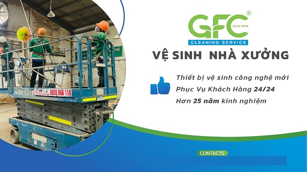 Công ty vệ sinh GFC là một trong những đơn vị hàng đầu trong ngành vệ sinh nhà xưởng tại Việt Nam 