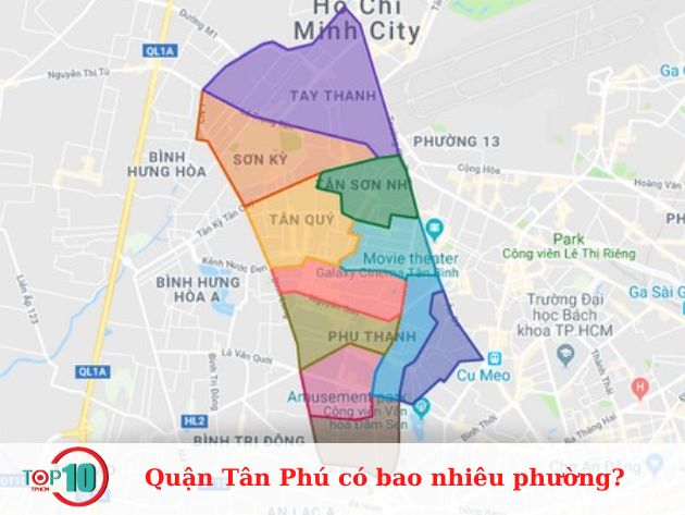 Quận Tân Phú có bao nhiêu phường?