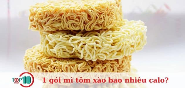 1 gói mì tôm bao nhiêu calo