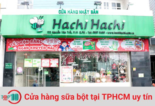 Cửa hàng Hachi Hachi chuyên bán những dòng sữa nội địa Nhật