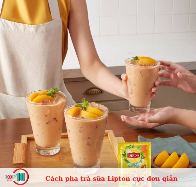 Cách pha trà sữa Lipton cực đơn giản