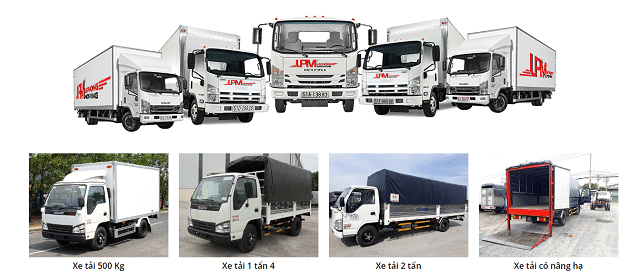 LPM có đủ các loại xe tải chở hàng nhiều kích thước