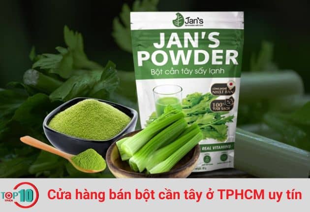 Cửa hàng bán bột cần tây ở TPHCM