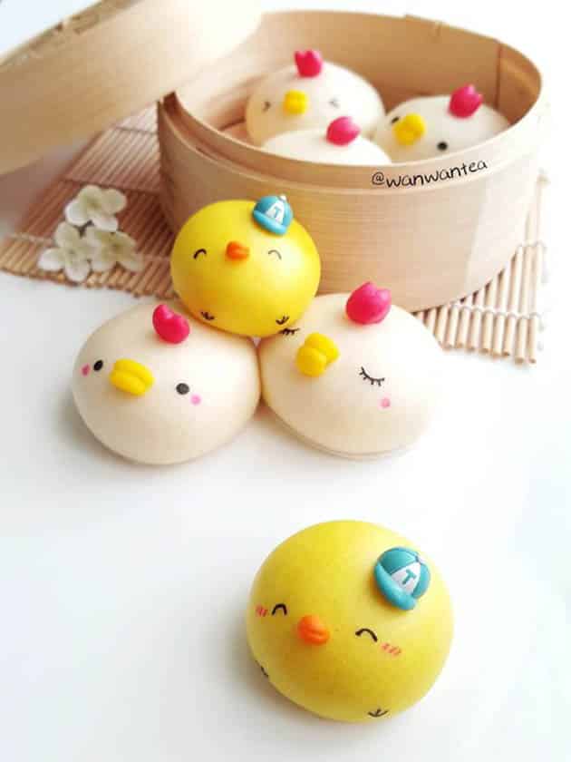 Hình ảnh bánh bao con gà đẹp mắt