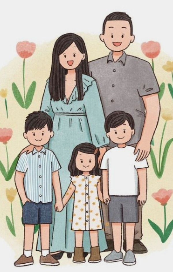 Hình vẽ gia đình đẹp nhất