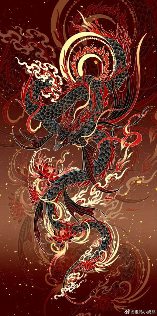 Hình vẽ rồng Châu Á đẹp nhất