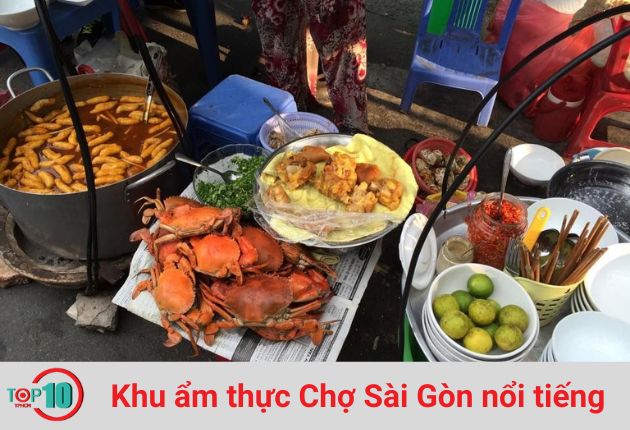 Khu Ẩm Thực Chợ Hòa Bình Sài Gòn