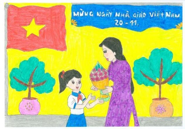 Ngày nhà giáo Việt Nam luôn được học sinh nhớ tới và là ngày hạnh phúc của thầy cô