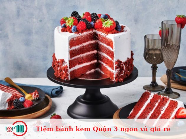 Tiệm bánh kem Quận 3 ngon và giá rẻ